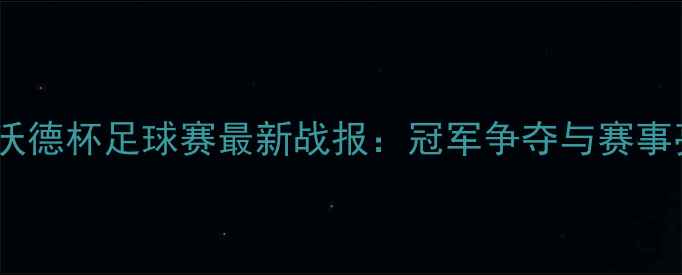 图片 安德烈沃德杯足球赛最新战报：冠军争夺与赛事亮点全1