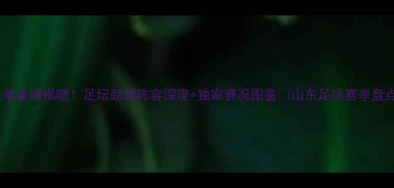 图片 山东球员名单重磅揭晓！足坛劲旅阵容深度+独家赛况图鉴🏆山东足球赛季盘点球员名单2