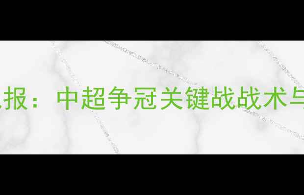 图片 山东鲁能泰山最新战报：中超争冠关键战战术与赛季表现深度分析1