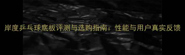 图片 岸度乒乓球底板评测与选购指南：性能与用户真实反馈