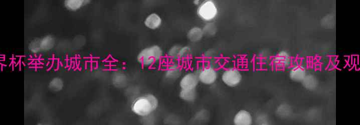 图片 巴西世界杯举办城市全：12座城市交通住宿攻略及观赛指南2