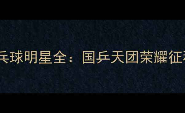 图片 巴黎奥运会乒乓球明星全：国乒天团荣耀征程与未来展望2