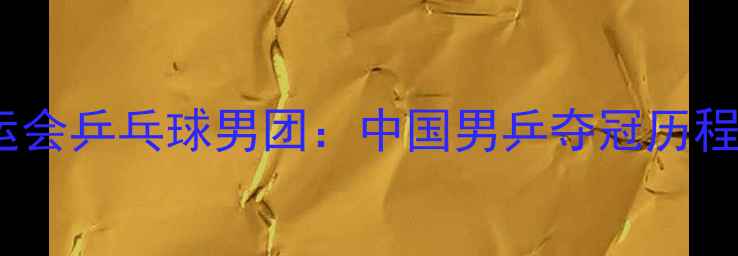 图片 巴黎奥运会乒乓球男团：中国男乒夺冠历程与战术2