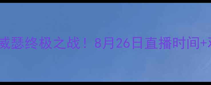 图片 康纳·麦格雷戈VS泰森·梅威瑟终极之战！8月26日直播时间+观赛指南全（附购票攻略）2