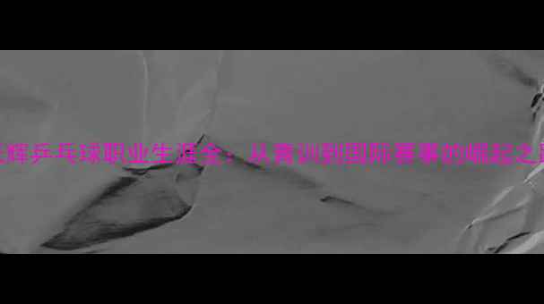 图片 张辉乒乓球职业生涯全：从青训到国际赛事的崛起之路