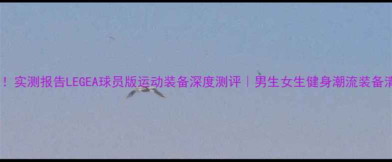 图片 必入！实测报告LEGEA球员版运动装备深度测评｜男生女生健身潮流装备清单1