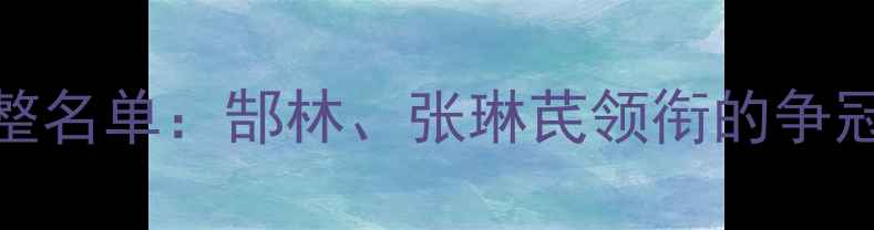 图片 恒大足球队完整名单：郜林、张琳芪领衔的争冠天团深度剖析
