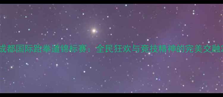 图片 成都国际跆拳道锦标赛：全民狂欢与竞技精神的完美交融2