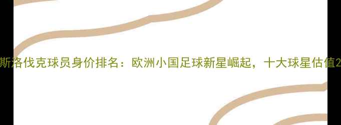 图片 斯洛伐克球员身价排名：欧洲小国足球新星崛起，十大球星估值2