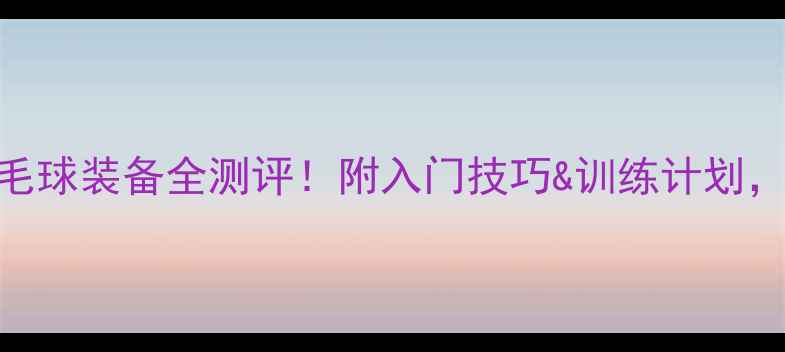 图片 新手必看紫竹动力羽毛球装备全测评！附入门技巧&训练计划，小白也能打上300+！