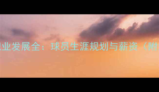 图片 日本足球职业发展全：球员生涯规划与薪资（附最新数据）