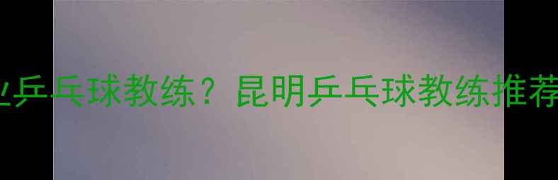 图片 昆明哪里找专业乒乓球教练？昆明乒乓球教练推荐及教学指南全2