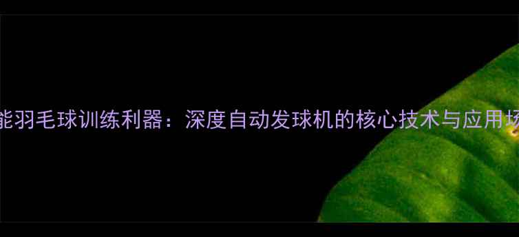 图片 智能羽毛球训练利器：深度自动发球机的核心技术与应用场景