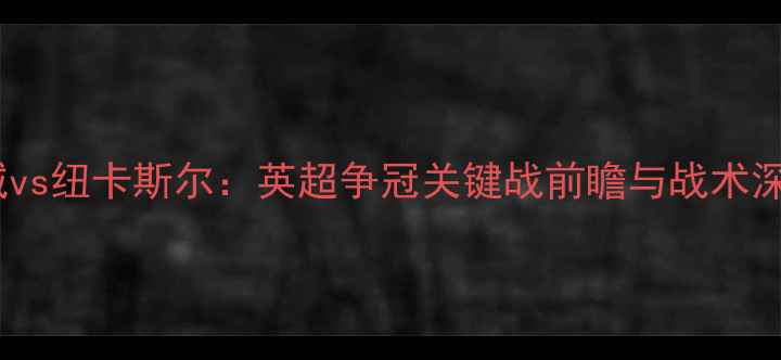 图片 曼城vs纽卡斯尔：英超争冠关键战前瞻与战术深度2