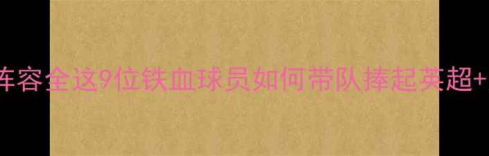 图片 曼联2001赛季传奇阵容全这9位铁血球员如何带队捧起英超+足总杯双冠王？🔥2