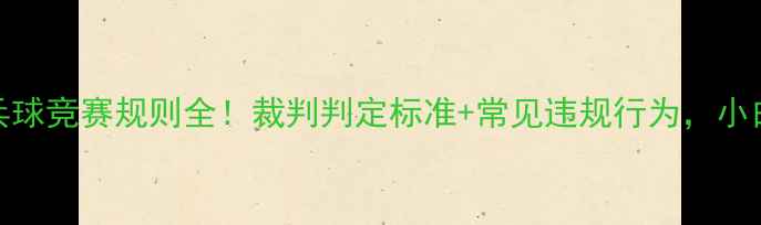 图片 最新乒乓球竞赛规则全！裁判判定标准+常见违规行为，小白必看！