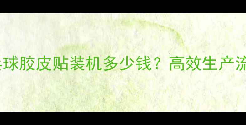 图片 最新款全自动乒乓球胶皮贴装机多少钱？高效生产流程+工厂应用指南