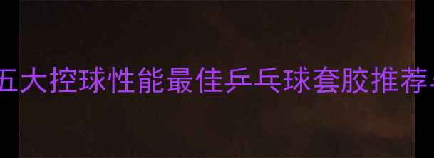 图片 最新评测：五大控球性能最佳乒乓球套胶推荐与性能对比2