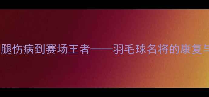 图片 李云：从大腿伤病到赛场王者——羽毛球名将的康复与突破之路2