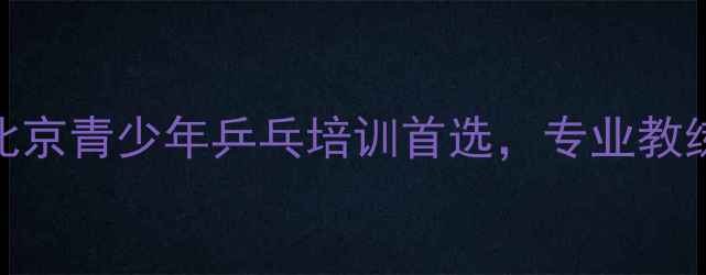 图片 林高远乒乓球学院：北京青少年乒乓培训首选，专业教练团队助力国球梦想！