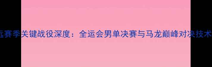 图片 林高远赛季关键战役深度：全运会男单决赛与马龙巅峰对决技术复盘1