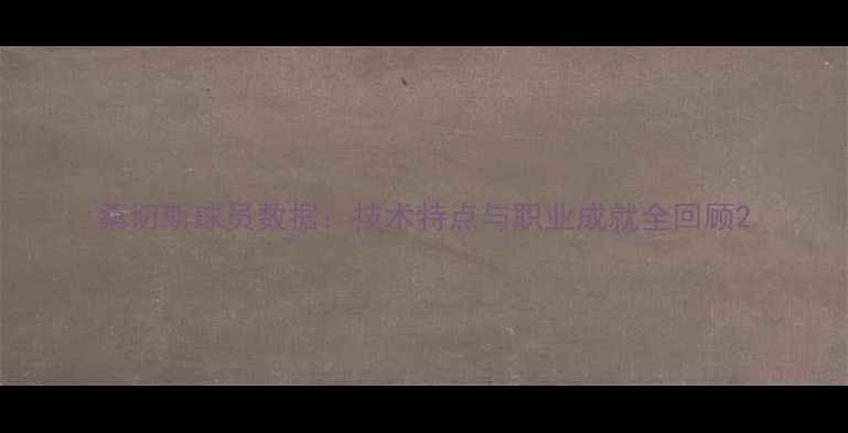 图片 桑切斯球员数据：技术特点与职业成就全回顾2