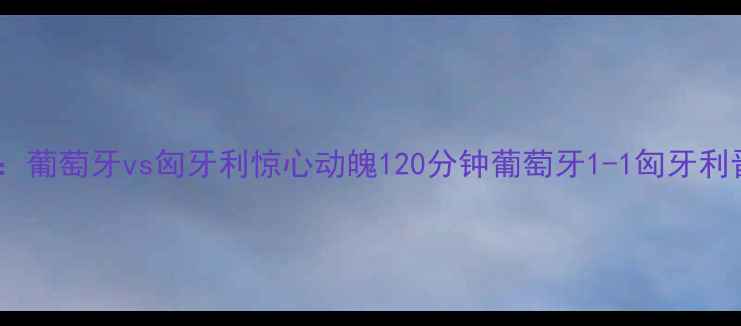 图片 欧洲杯经典对决：葡萄牙vs匈牙利惊心动魄120分钟葡萄牙1-1匈牙利晋级四强全纪录1