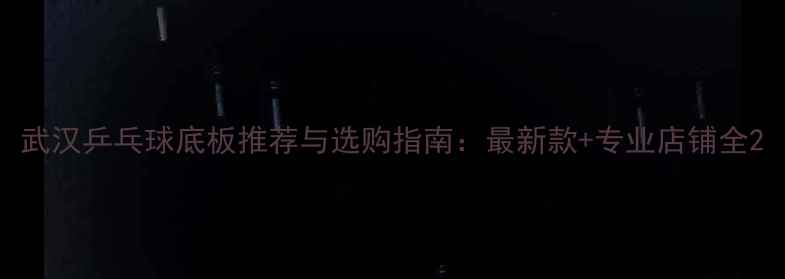 图片 武汉乒乓球底板推荐与选购指南：最新款+专业店铺全2