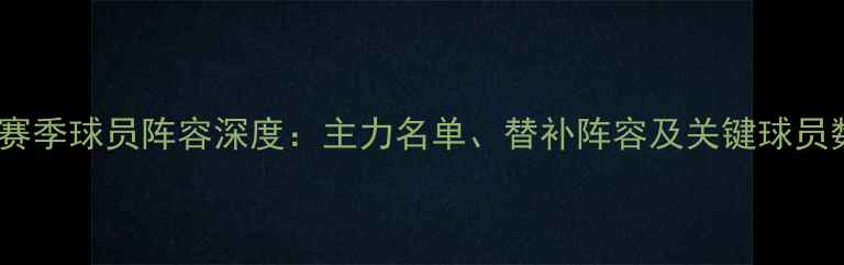 图片 河南建业赛季球员阵容深度：主力名单、替补阵容及关键球员数据统计2
