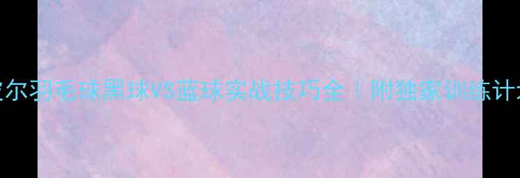 图片 波尔羽毛球黑球VS蓝球实战技巧全｜附独家训练计划