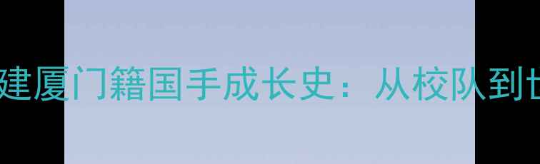 图片 洪伟羽毛球背景！福建厦门籍国手成长史：从校队到世界冠军的逆袭之路1