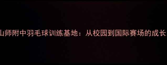 图片 济南山师附中羽毛球训练基地：从校园到国际赛场的成长之路2