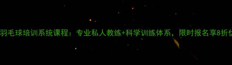 图片 海城羽毛球培训系统课程：专业私人教练+科学训练体系，限时报名享8折优惠2