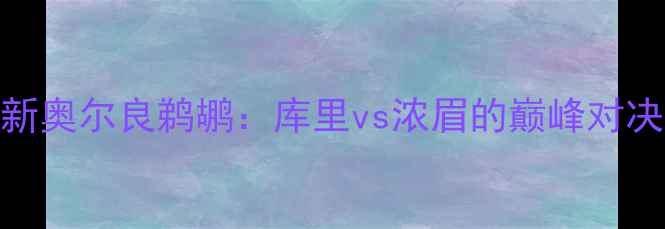 图片 深度前瞻金州勇士vs新奥尔良鹈鹕：库里vs浓眉的巅峰对决！明天1930全网直播