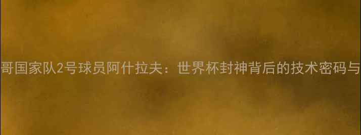 图片 深度摩洛哥国家队2号球员阿什拉夫：世界杯封神背后的技术密码与战术价值