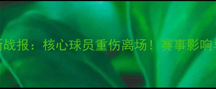 图片 澳洲足总杯最新战报：核心球员重伤离场！赛事影响与未来展望深度
