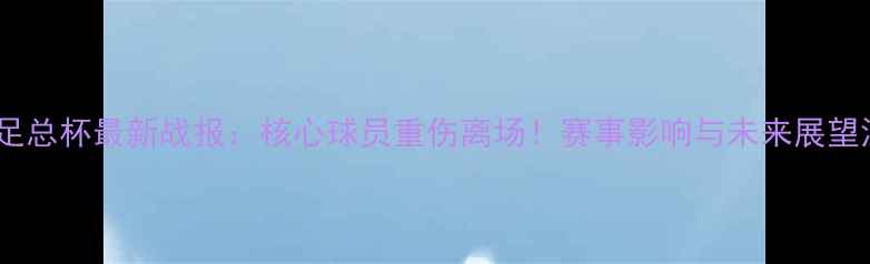 图片 澳洲足总杯最新战报：核心球员重伤离场！赛事影响与未来展望深度2