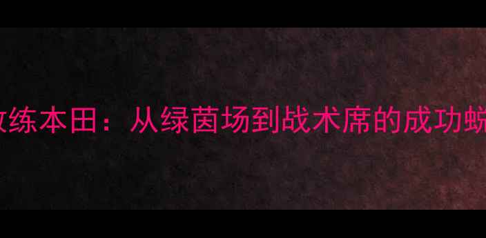 图片 球员转型教练本田：从绿茵场到战术席的成功蜕变与启示2