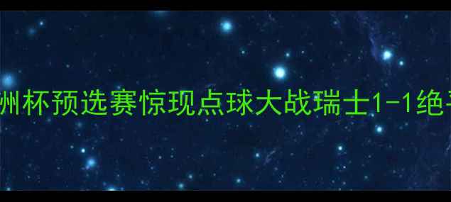 图片 瑞典vs瑞士：欧洲杯预选赛惊现点球大战瑞士1-1绝平保住出线希望1
