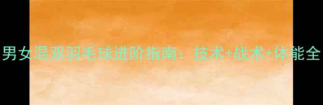 图片 男女混双羽毛球进阶指南：技术+战术+体能全