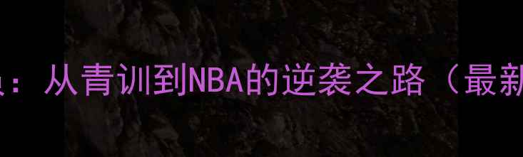 图片 篮球27号球员：从青训到NBA的逆袭之路（最新数据解读）1