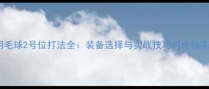 图片 羽毛球2号位打法全：装备选择与实战技巧对比指南1