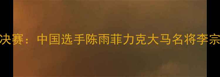图片 羽毛球亚运会女单决赛：中国选手陈雨菲力克大马名将李宗伟摘金背后的战术