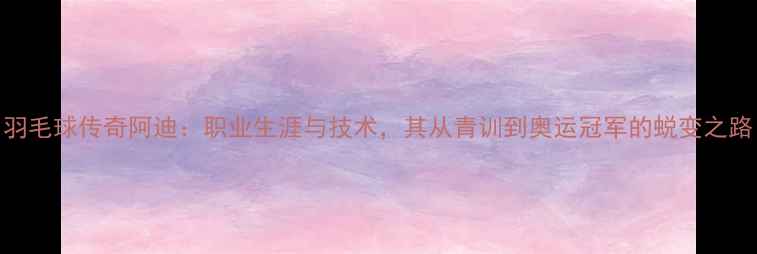 图片 羽毛球传奇阿迪：职业生涯与技术，其从青训到奥运冠军的蜕变之路