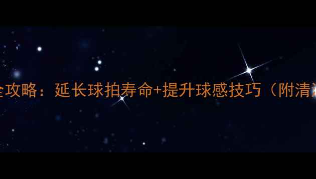 图片 羽毛球保养全攻略：延长球拍寿命+提升球感技巧（附清洁神器测评）