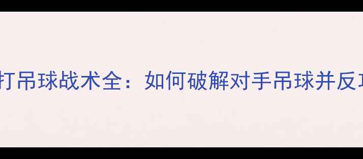 图片 羽毛球双打吊球战术全：如何破解对手吊球并反攻得分？2