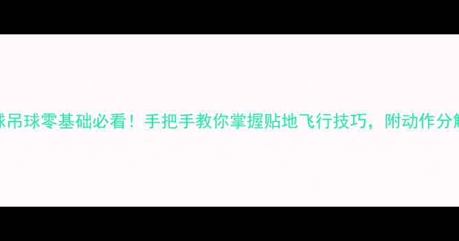图片 羽毛球吊球零基础必看！手把手教你掌握贴地飞行技巧，附动作分解图解