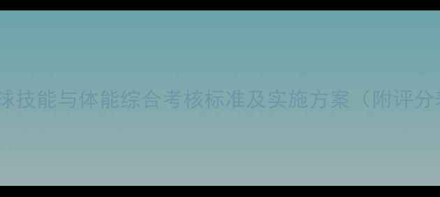 图片 羽毛球技能与体能综合考核标准及实施方案（附评分表）1