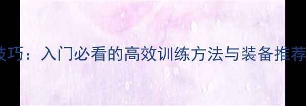 图片 羽毛球斯里卡斯技巧：入门必看的高效训练方法与装备推荐（附详细教程）2