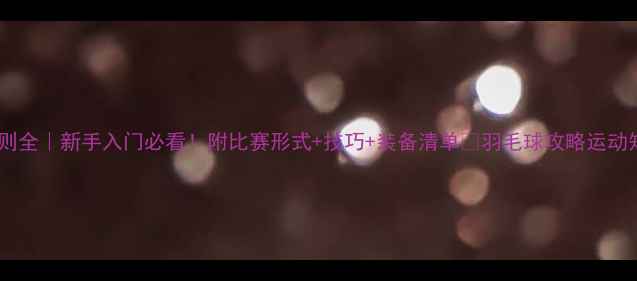 图片 羽毛球比赛规则全｜新手入门必看！附比赛形式+技巧+装备清单✨羽毛球攻略运动知识新手指南2